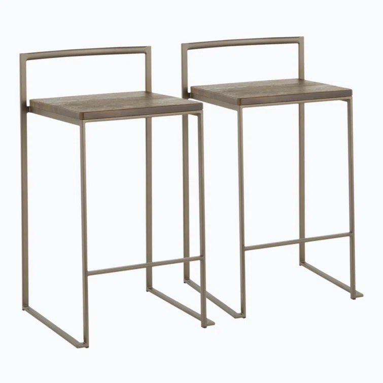 Wenty Counter Stool with Metal Frame (Set of 2)