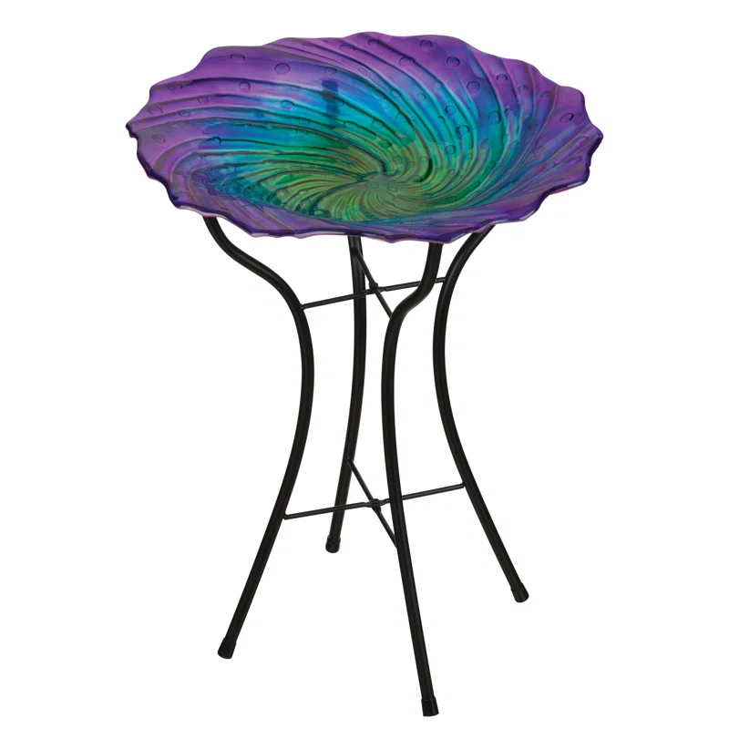 Regal Art & Gift 18" Birdbath with Stand - Ripple