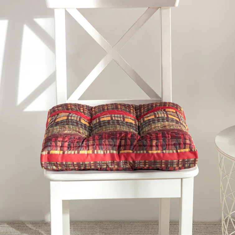 Barefoot Bungalow Quilted Reversible Indoor Chair Pad Cushion & Reviews | Wayfair