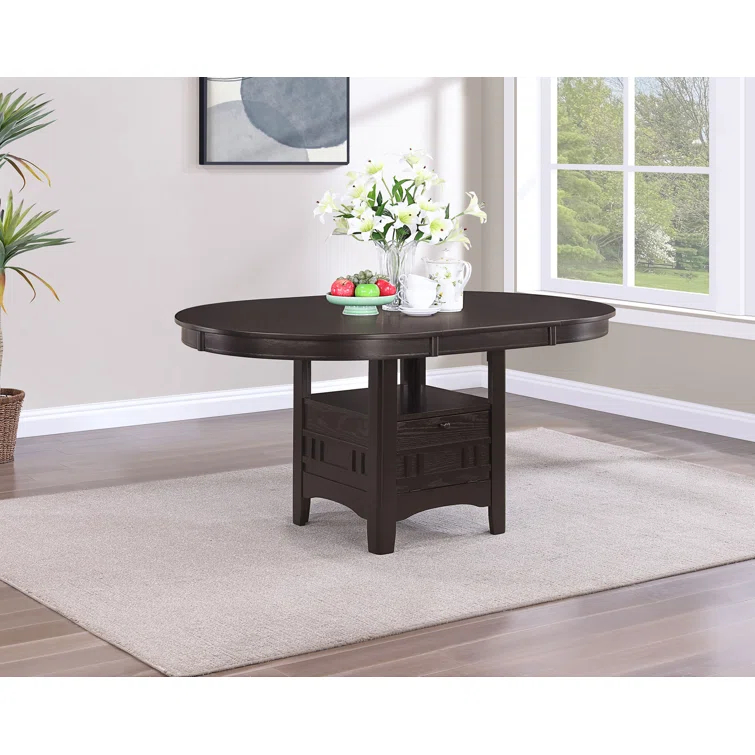 Coaster Furniture Coaster Furniture Lavon Oval Extension Leaf Dining Table Espresso