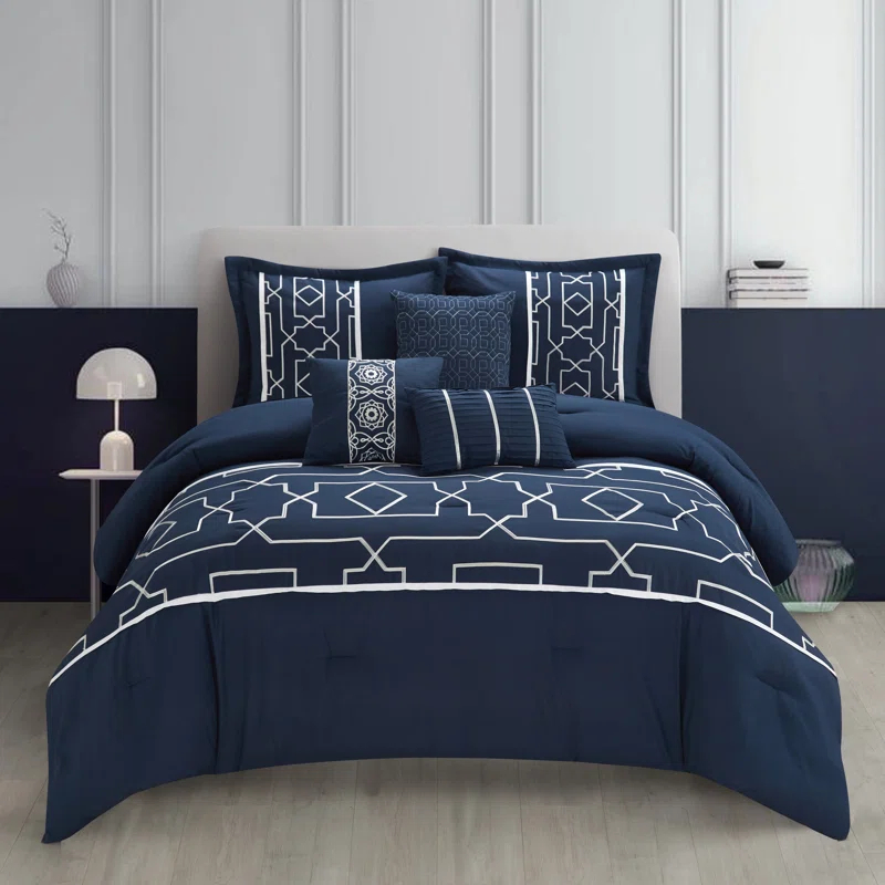 Nanshing America, Inc Tonya Microfiber 6 Piece Comforter Set