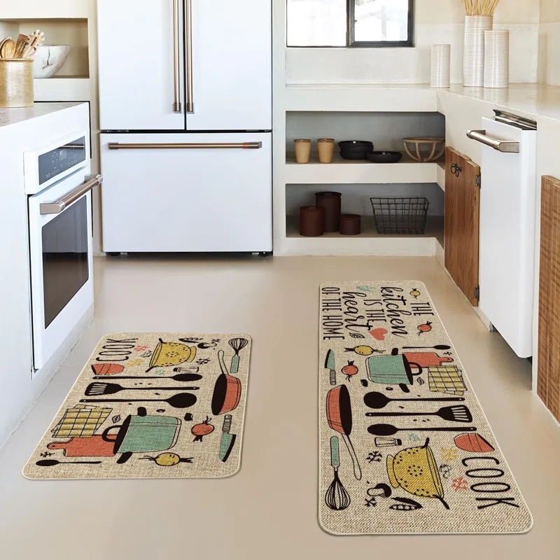 Rosalind Wheeler The Kitchen is The Heart of The Home Kitchen Mats Set of 2