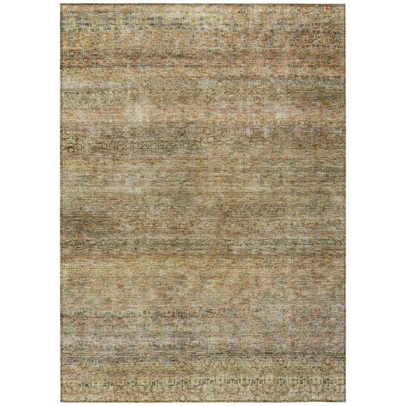 Machine Washable Indoor/Outdoor Chantille ACN1174 Wheat Rug
