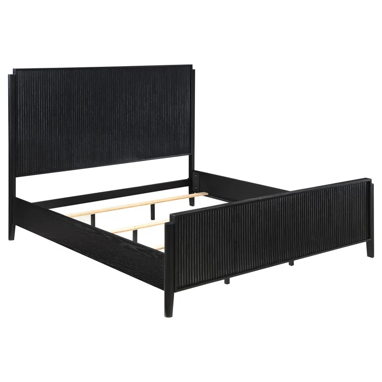 Kirby Kha Brookmead Wood Panel Bed Black