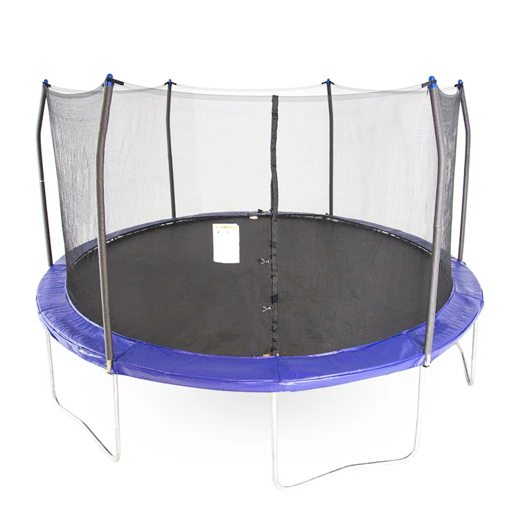 Skywalker Trampolines Skywalker Trampolines 15Ft Round Trampoline With Enclosure  Blue