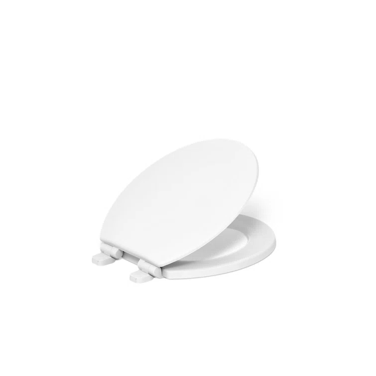 Stonewood Compression-Molded Wood Toilet Seat with Color-Matched Plastic Hinges