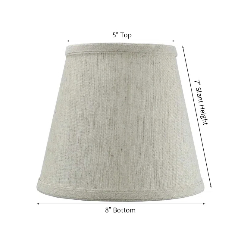 Home Concept Inc 7'' H x 8'' W Silk Empire Lamp Shade