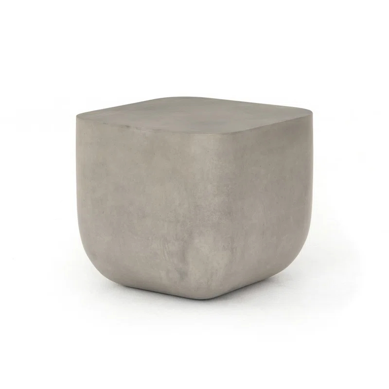 Gray Concrete Square End Table