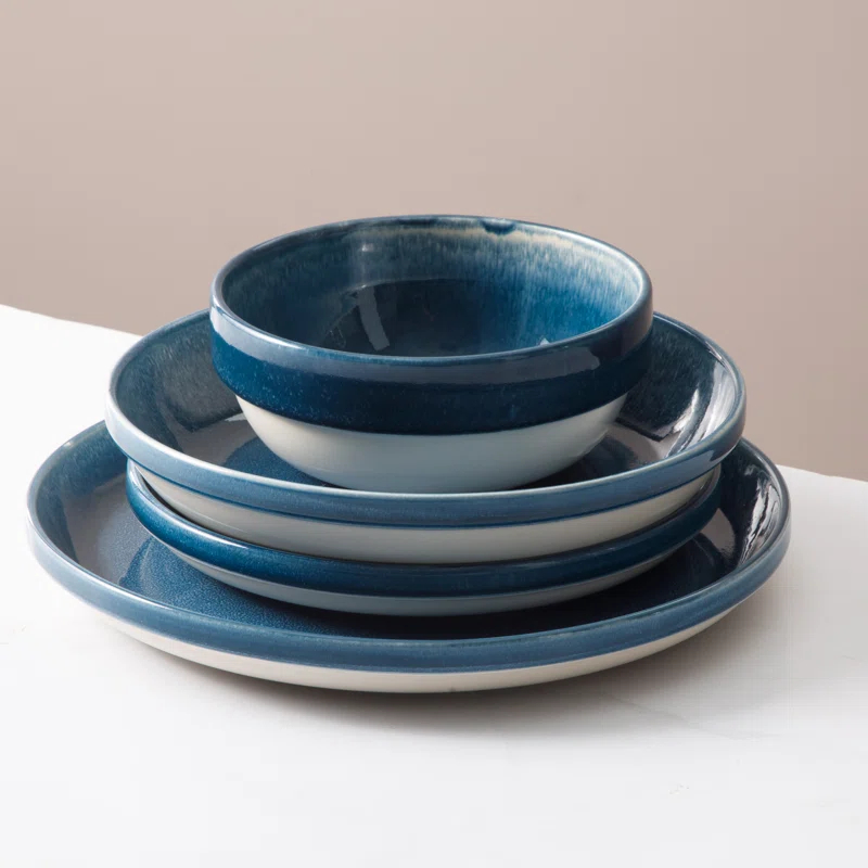 Sur La Table Kitchen Essentials Banquette 16 Piece Stoneware Dinnerware Set - Service for 4