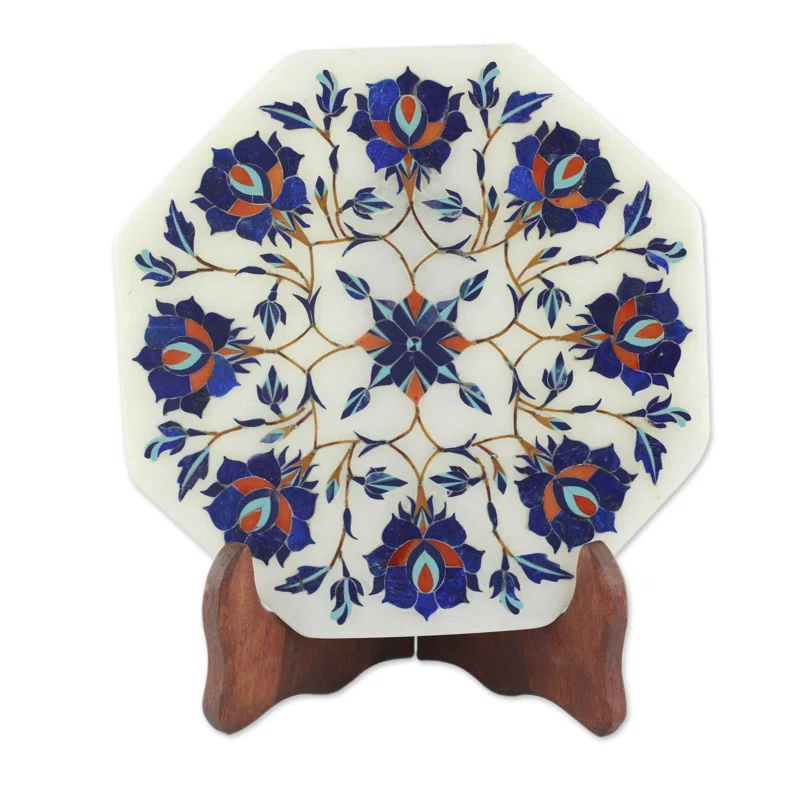 Alcott Hill® Andersson Handmade Marble Decorative Plate 1