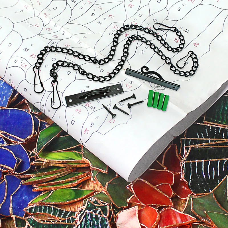 Design Toscano Asian Koi Stained Glass Window Panel