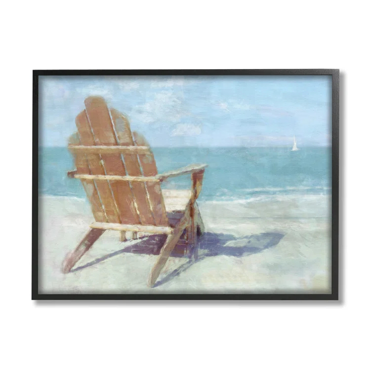 Stupell Industries " Beach Chair By Shore " by Noah Bay