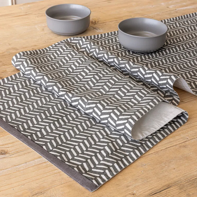 over&back Hand-Blocked Table Runner