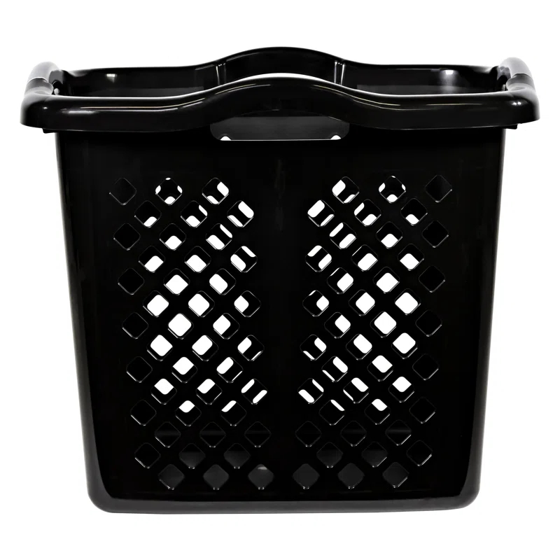 Home Logic Plastic Laundry Hamper with Handles (Set of 2)