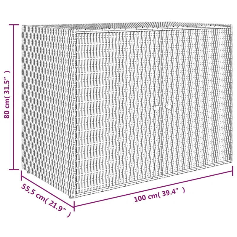 VidaXL Water Resistant Acacia Cabinet Deck Box