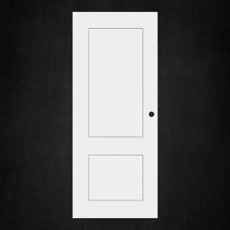 Villar Home Designs Prefinished 2-Panel Cascade White Wood Door Slab With American Standard Lock Precut
