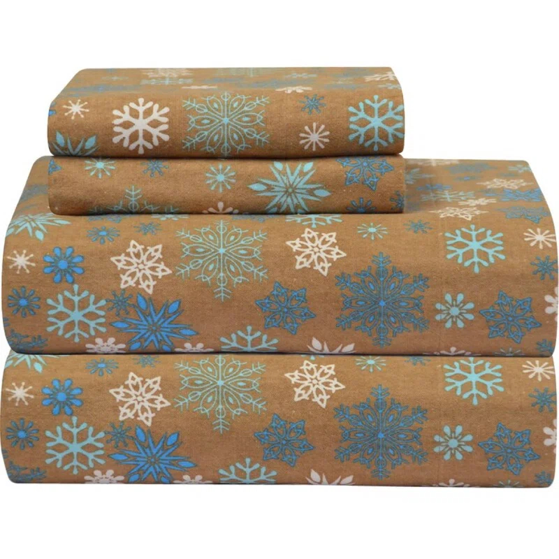 Pointehaven Flannel Damask Sheet Set