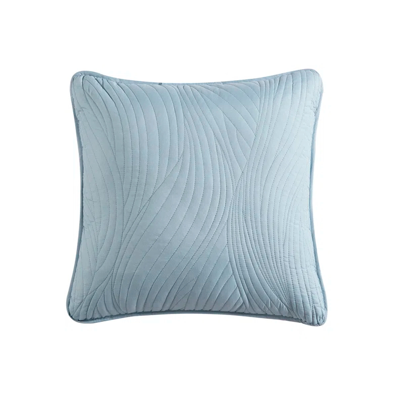 Stream Embroidered Reversible Throw Pillow