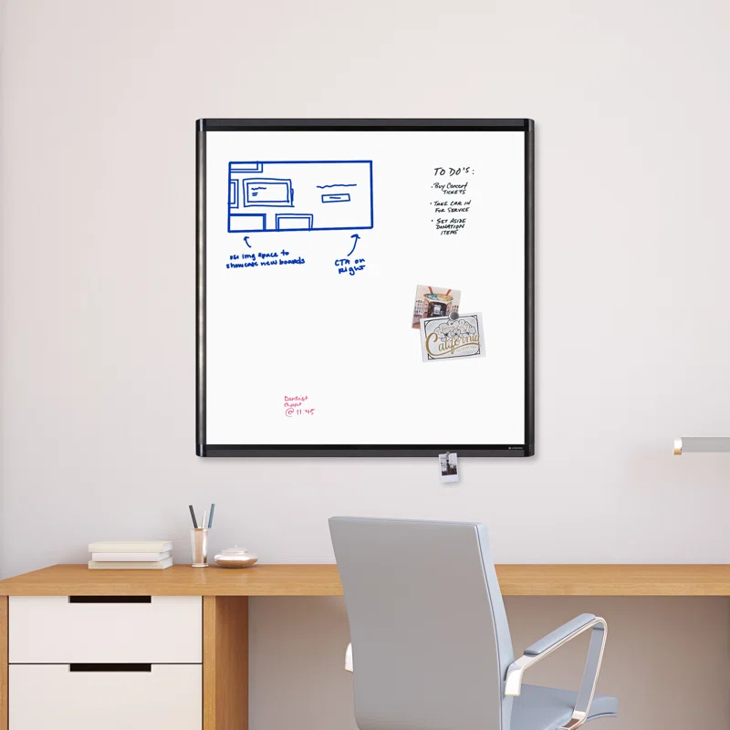 U Brands Wall Steel Magnetic Whiteboard