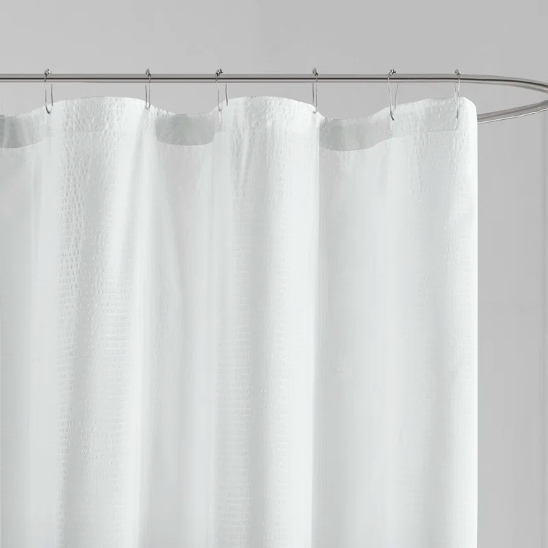 Madison Park Ara Ombre Printed Seersucker Single Shower Curtain