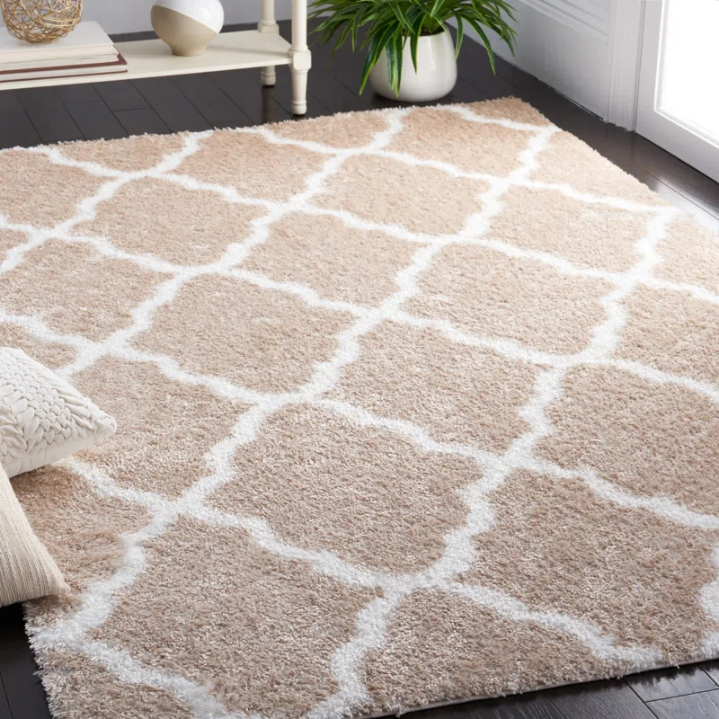 Rosdorf Park Daneshia Tahoe Shag Performance Geometric Rug