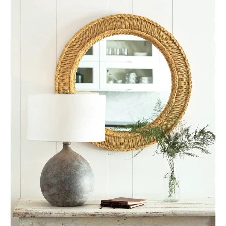 Pierre Rattan Mirror, Natural, 32"H (21-1126 50502QZ)