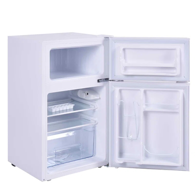 Costway Costway 3.2 Cubic Feet Portable Freestanding Mini Fridge with Freezer