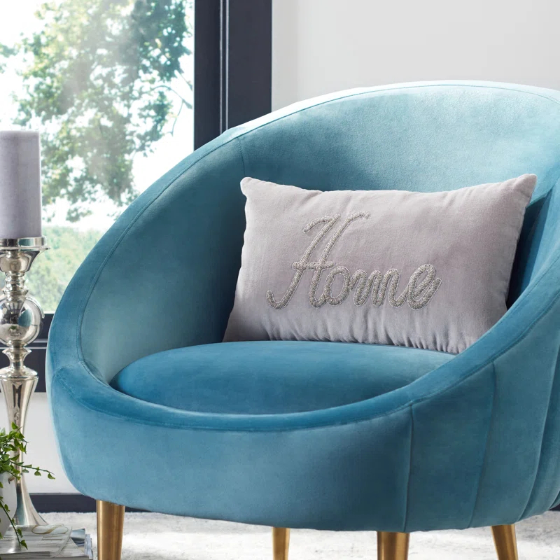 Safavieh Beads Cotton, Velvet Reversible Throw Pillow