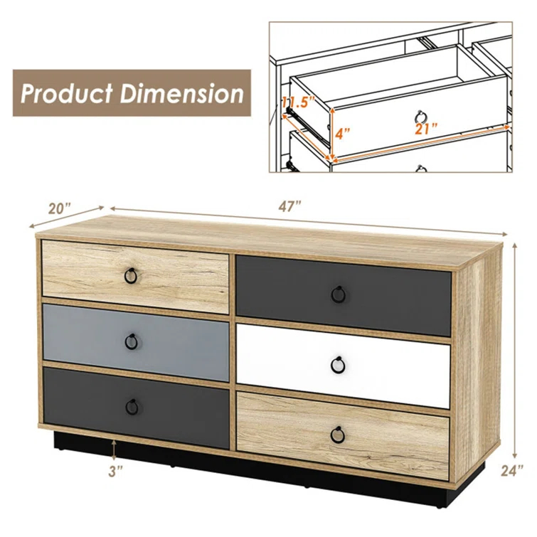 Longshore Tides Eglinton 47'' W 6 - Drawer Dresser