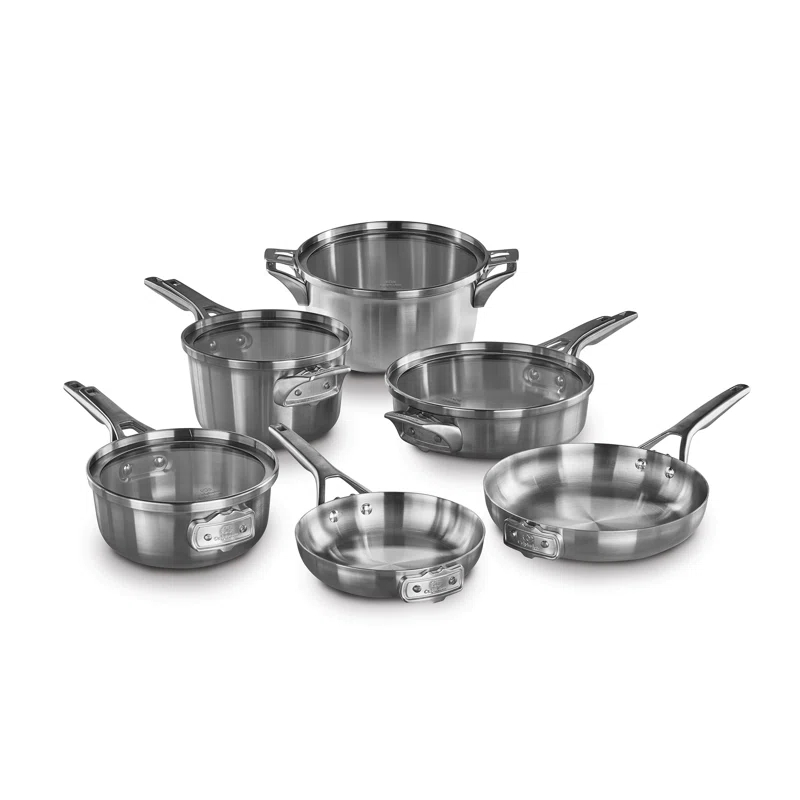 Calphalon ® Premier 10-Piece Space-Saving Stainless Steel Cookware Set