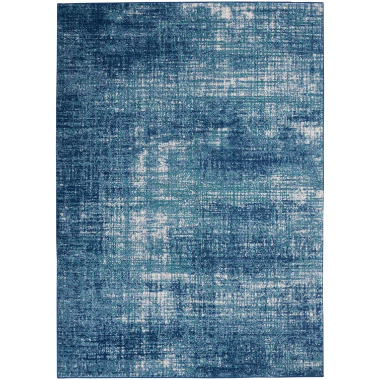 Calvin Klein Abstract Teal/Ivory/Blue Area Rug