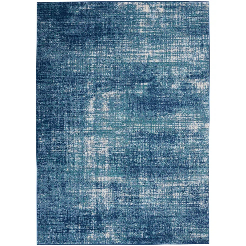 Calvin Klein Abstract Teal/Ivory/Blue Area Rug
