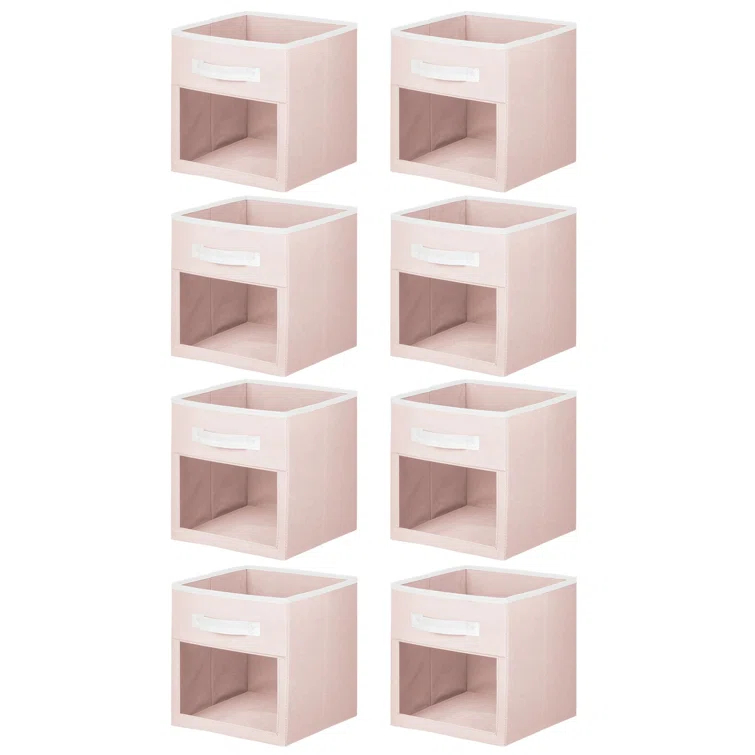 mDesign mDesign Fabric Baby Nursery Storage Cube with Front Window