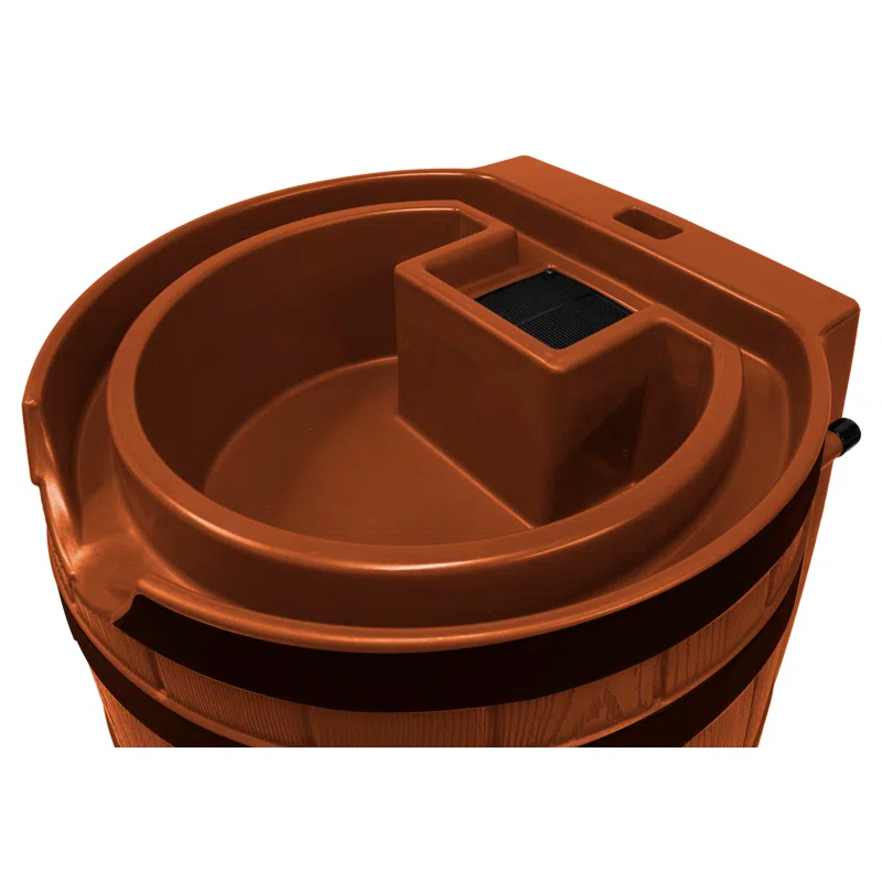 Good Ideas Good Ideas 65 Gallons Resin Drainable Dual Overflow Rain Barrel