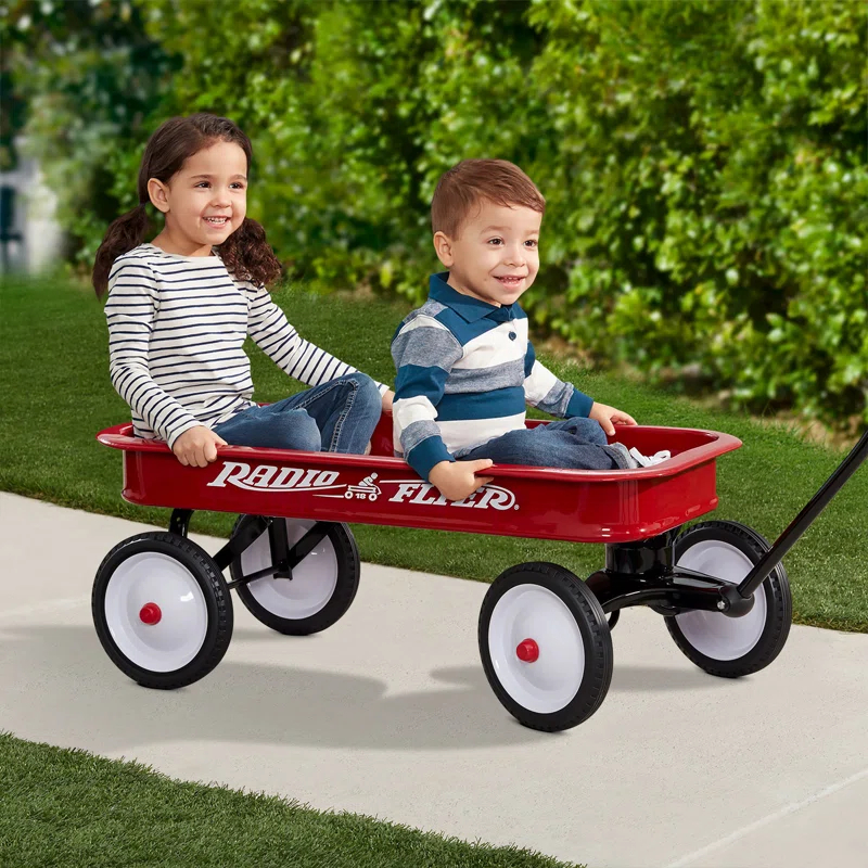 Radio Flyer Full-Size All-Terrain Steel and Wood Pull Food & Drink Server