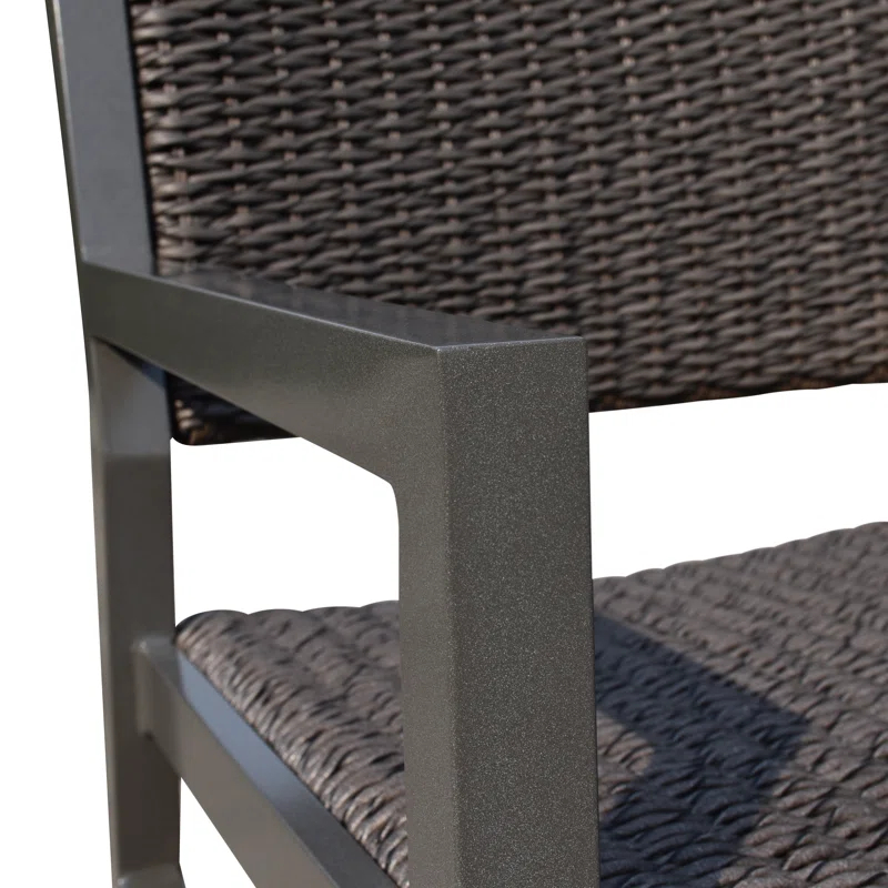 Courtyard Casual Furniture Outdoor Dining Armchair with Cushion (Set of 2)