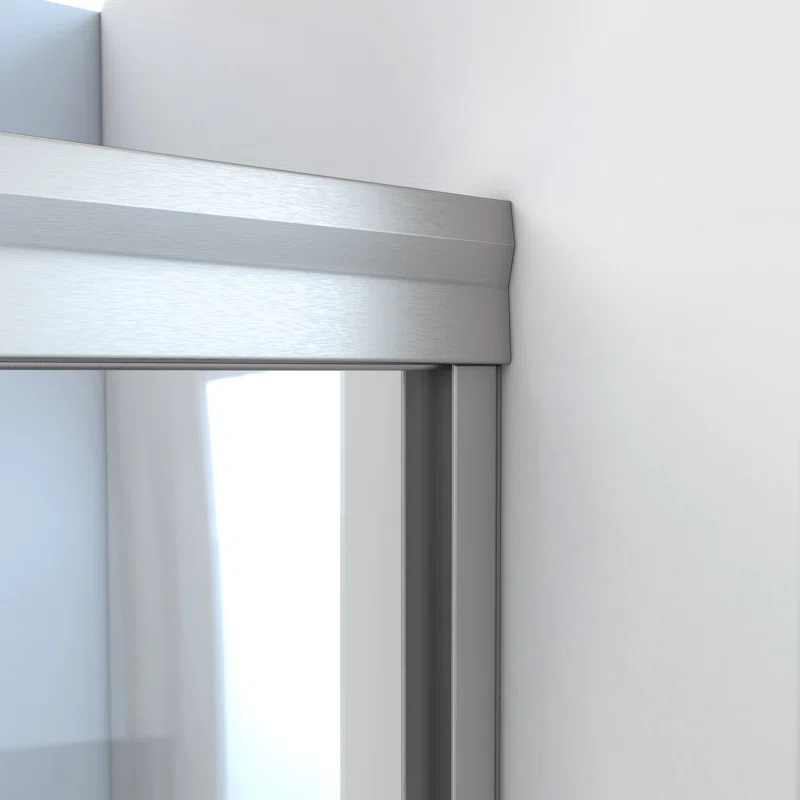 Arizona Shower Door SE 48" W x 67.38" H Bypass Semi-Frameless Shower Door SE51X6738BNCL