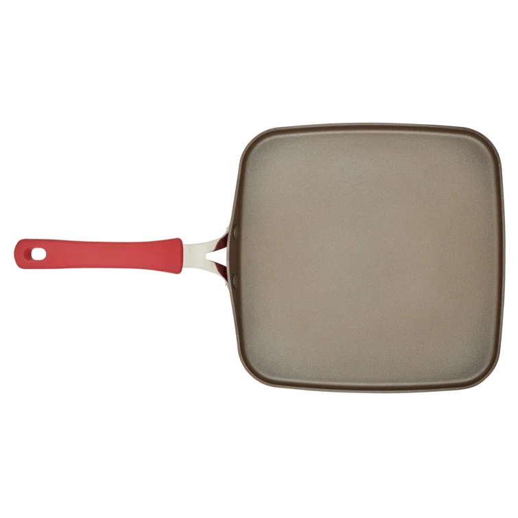 Rachael Ray Rachael Ray Cook + Create Aluminum Nonstick Square Stovetop Griddle Pan, 11-Inch