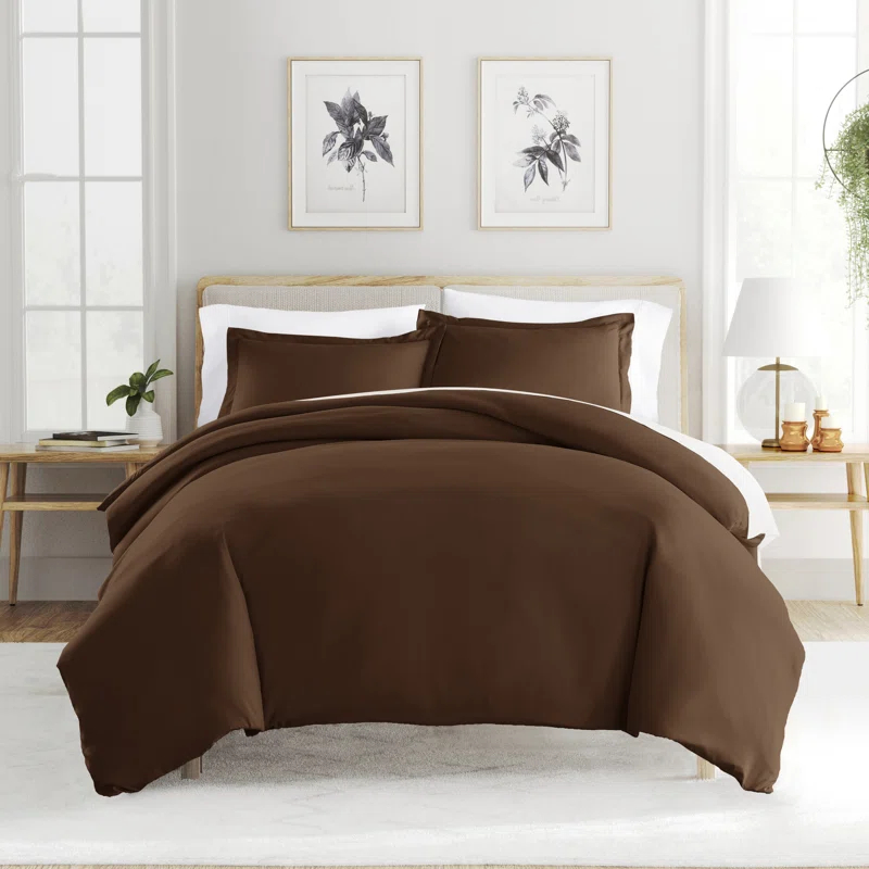 IEnjoy Home Super Soft Double Brushed Duvet Cover Set