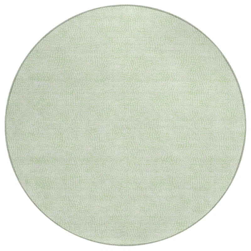 Machine Washable Indoor/Outdoor Chayden ACN1058 Mint Rug