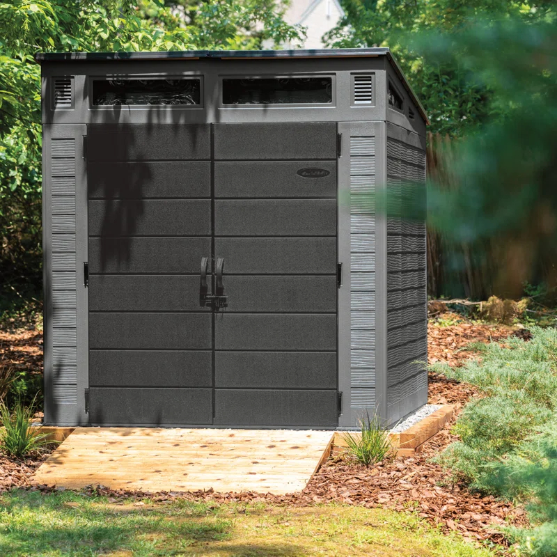 Suncast Suncast Modernist 7 ft. W x 7 ft. D Resin Storage Shed