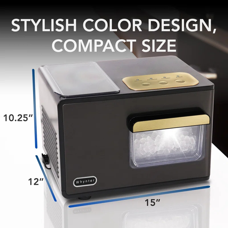 Whynter SonicSnö Countertop Nugget Ice Maker 40lbs/24hrs Chewable Pebble/Sonic Type Ice
