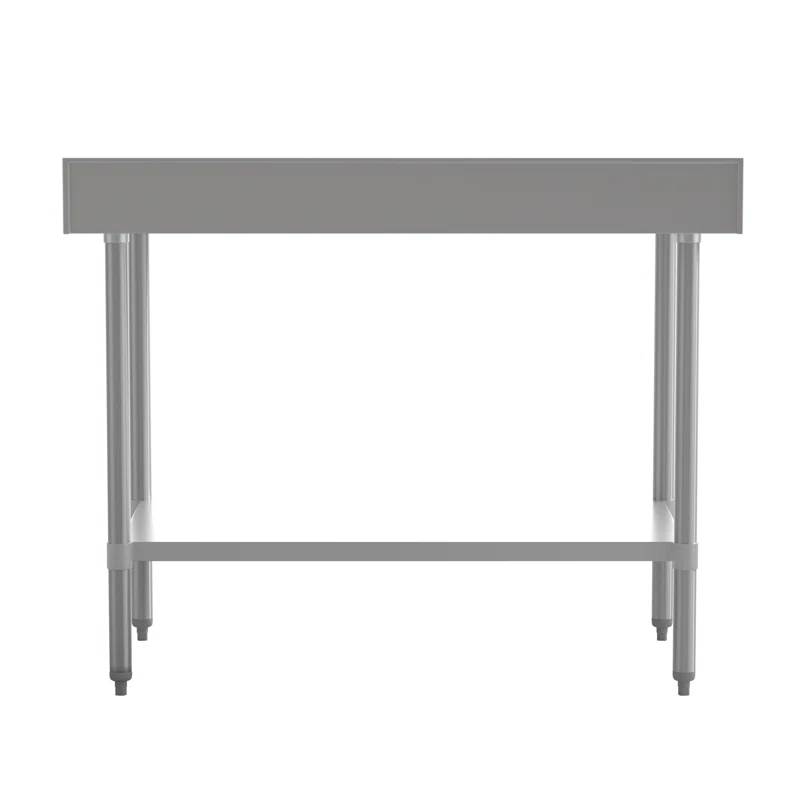 Commercial Stainless Steel Kitchen Prep and Work Table with Shelf and Backsplash