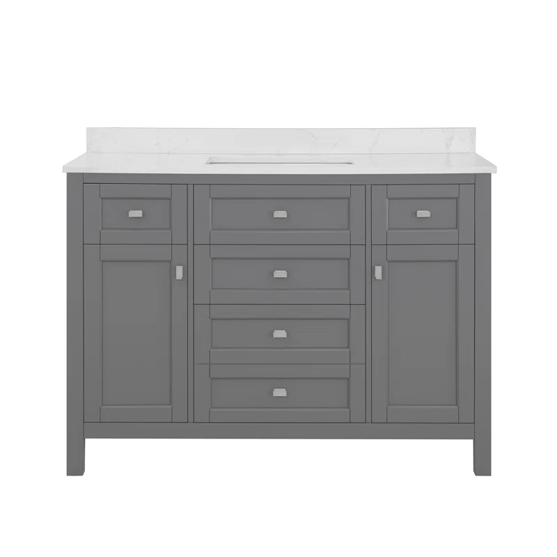 Cahaba Juniper 48'' Free Standing Single Bathroom Vanity Set with Countertop and Sink