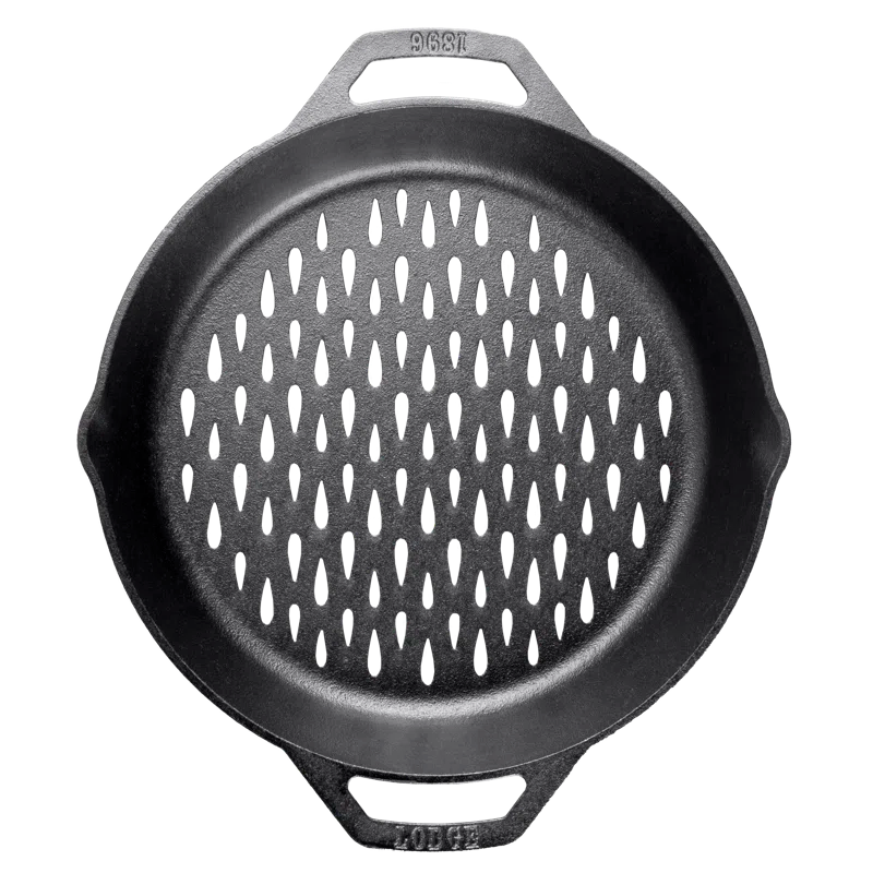 Lodge 12 Inch Dual Handle Grill Basket