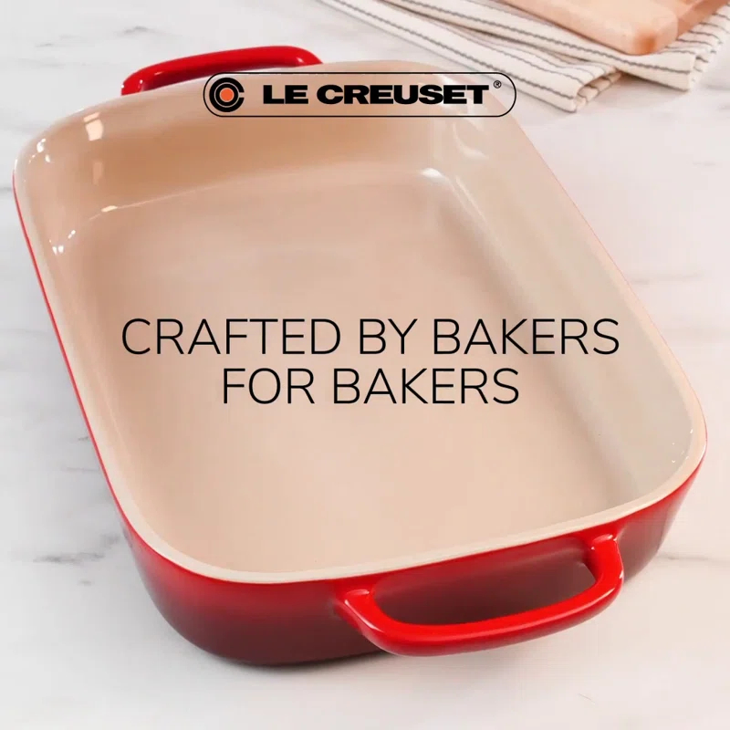 Le Creuset Le Creuset Stoneware Rectangular Dish With Platter Lid, 2.75Qt.