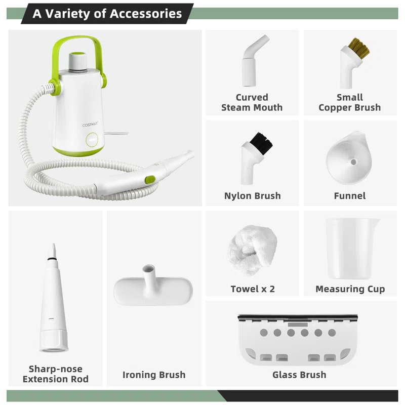 Costway ES10095US-LS Costway Bagless Steam Cleaner & Steam Mop