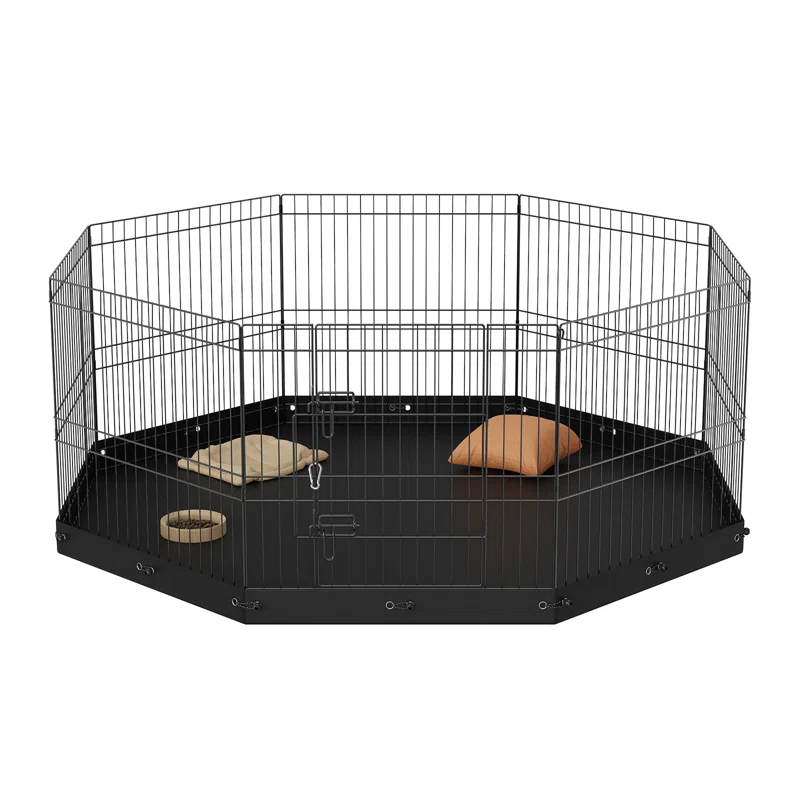 VEVOR 24'' H 8 Panel Metal Exercise Pen With Door