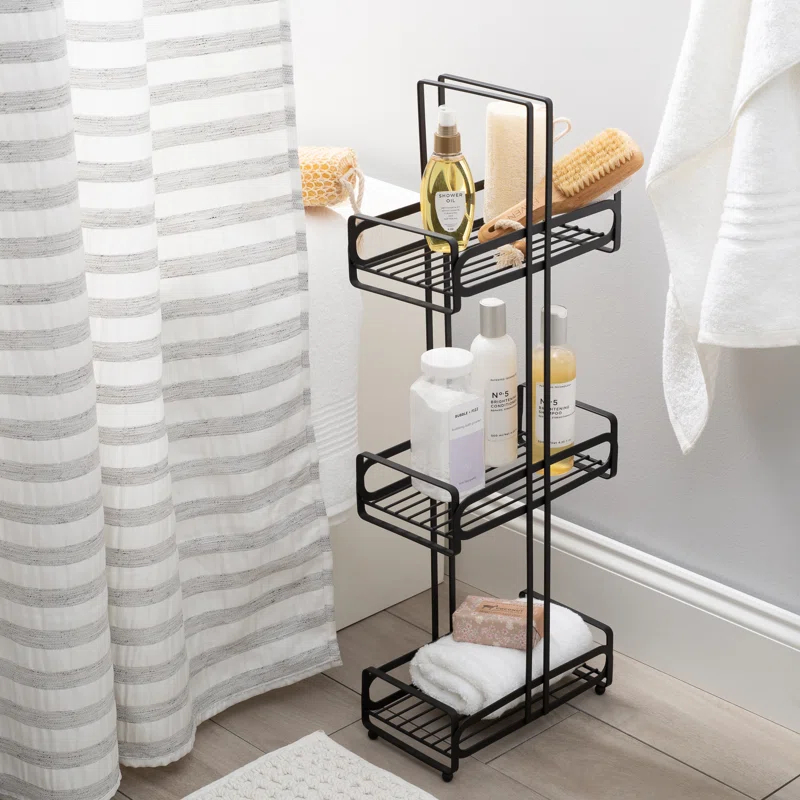 Elle Decor Noir 3 Tier Spa Tower in Black