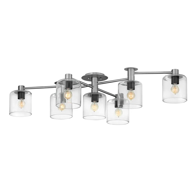 Axel Seven Light Adjustable Semi-Flush Mount Ceiling Light